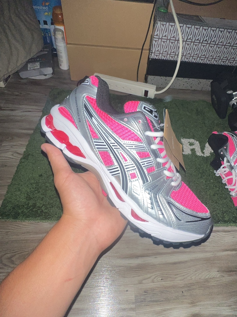 PINK ASICS GEL KAYANO-14 (Size10)